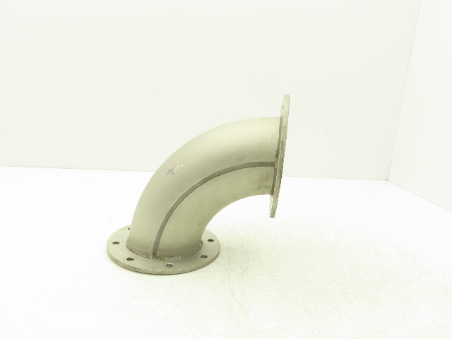 90° Elbow Pipe Fitting 4" Flanged Aluminum 8-Bolt