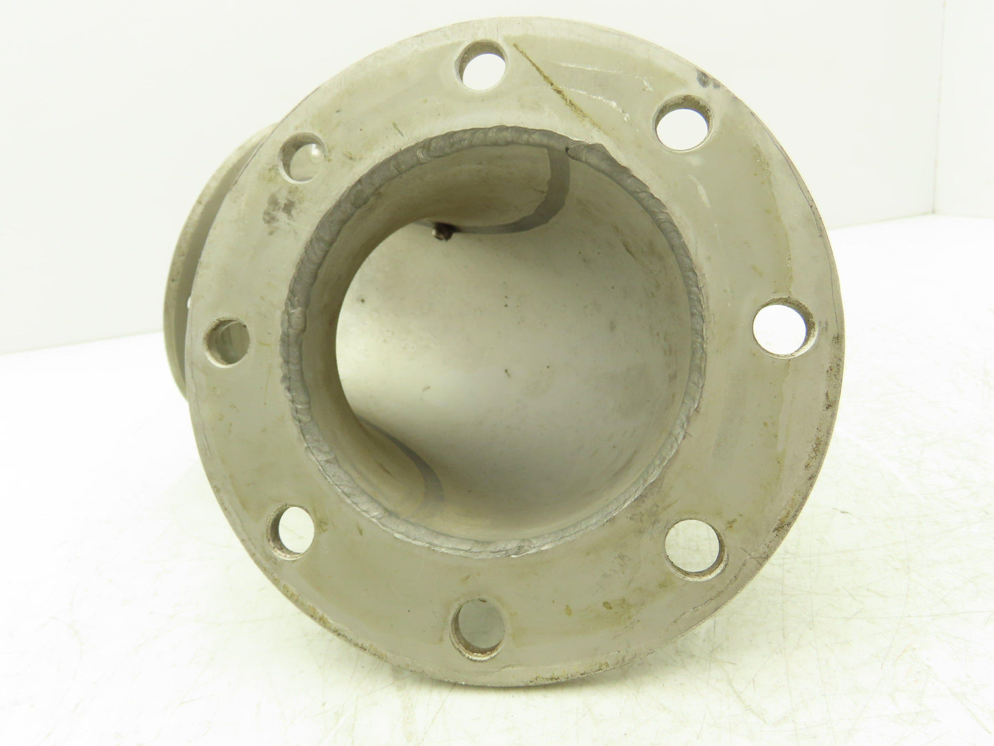 90° Elbow Pipe Fitting 4" Flanged Aluminum 8-Bolt w/Side Port