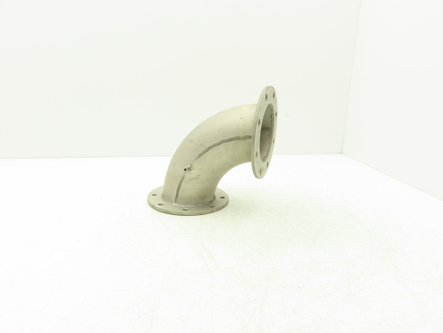 90° Elbow Pipe Fitting 4" Flanged Aluminum 8-Bolt w/Side Port