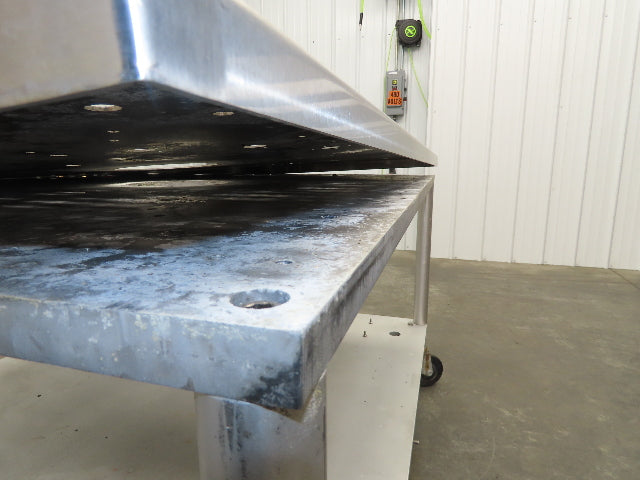 1" Aluminum Machine Base 54" x 48" x 31" Stainless Top Work Bench Table Casters