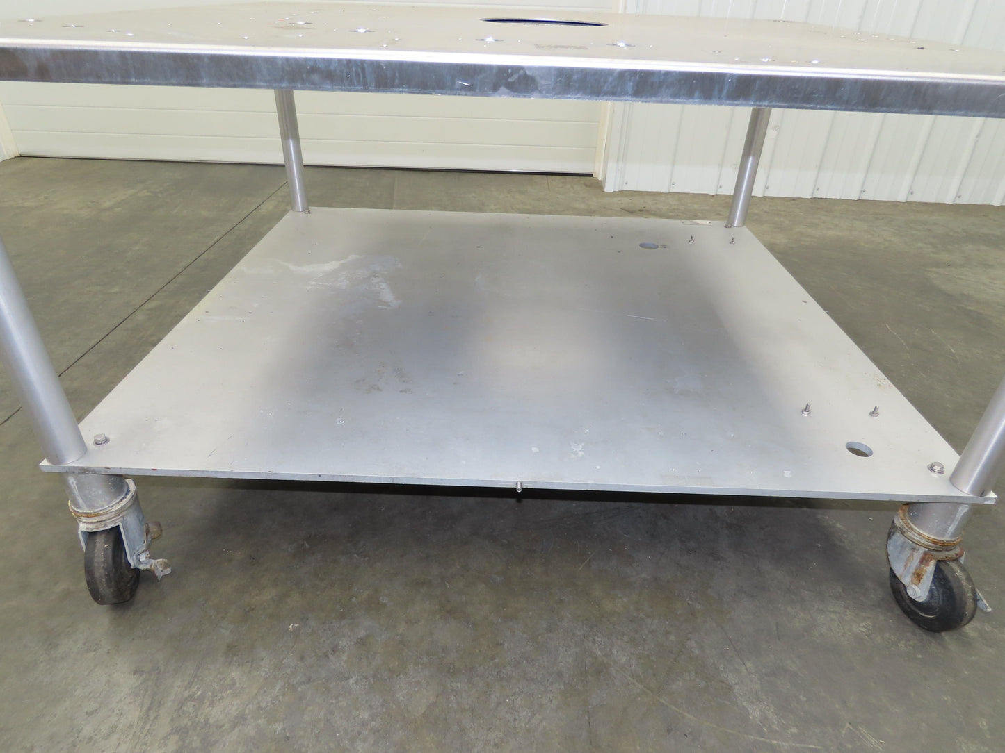 1" Aluminum Machine Base 54" x 48" x 31" Stainless Top Work Bench Table Casters