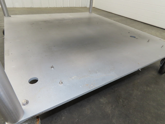 1" Aluminum Machine Base 54" x 48" x 31" Stainless Top Work Bench Table Casters