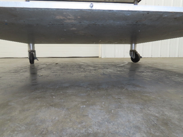 1" Aluminum Machine Base 54" x 48" x 31" Stainless Top Work Bench Table Casters