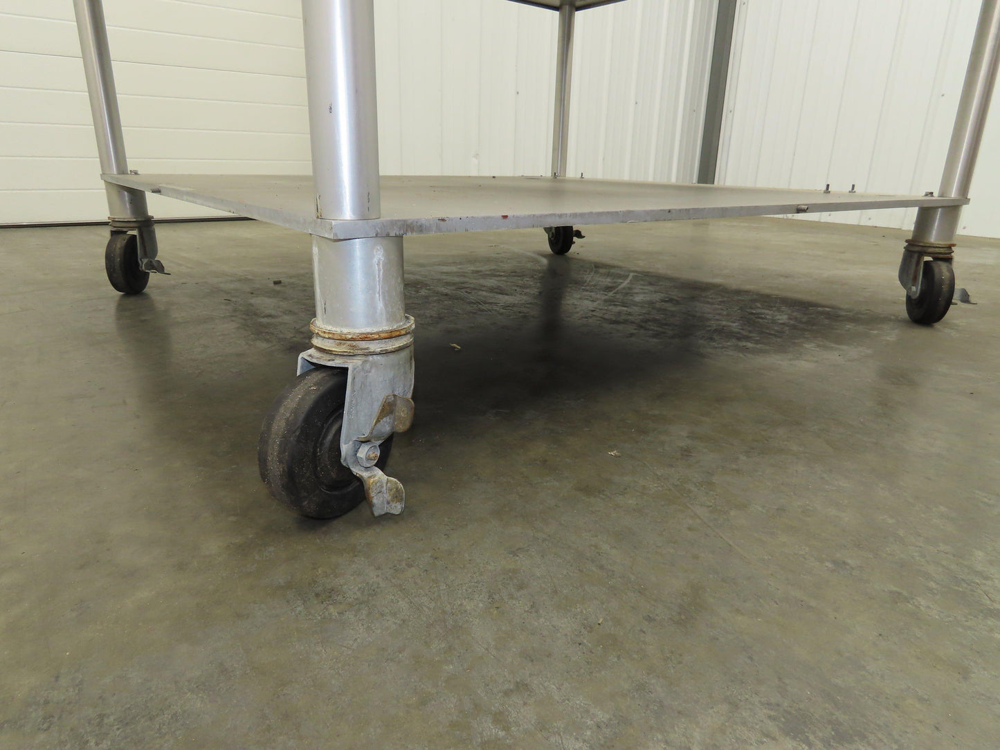 1" Aluminum Machine Base 54" x 48" x 31" Stainless Top Work Bench Table Casters