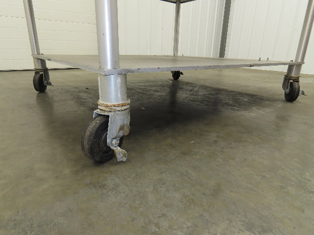 1" Aluminum Machine Base 54" x 48" x 31" Stainless Top Work Bench Table Casters