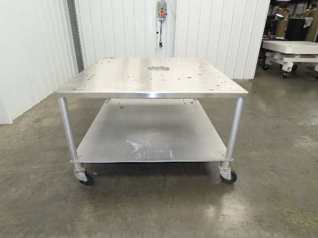1" Aluminum Machine Base 54" x 48" x 31" Stainless Top Work Bench Table Casters