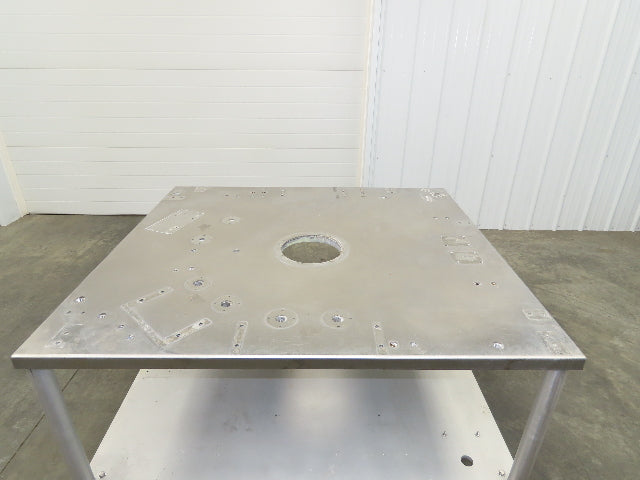 1" Aluminum Machine Base 54" x 48" x 31" Stainless Top Work Bench Table Casters