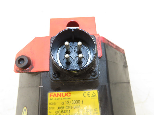 Fanuc A06B-0243-B605 AC Servo Motor 3.0kW 141v 3Ph 3000RPM Encoder A8602014T301