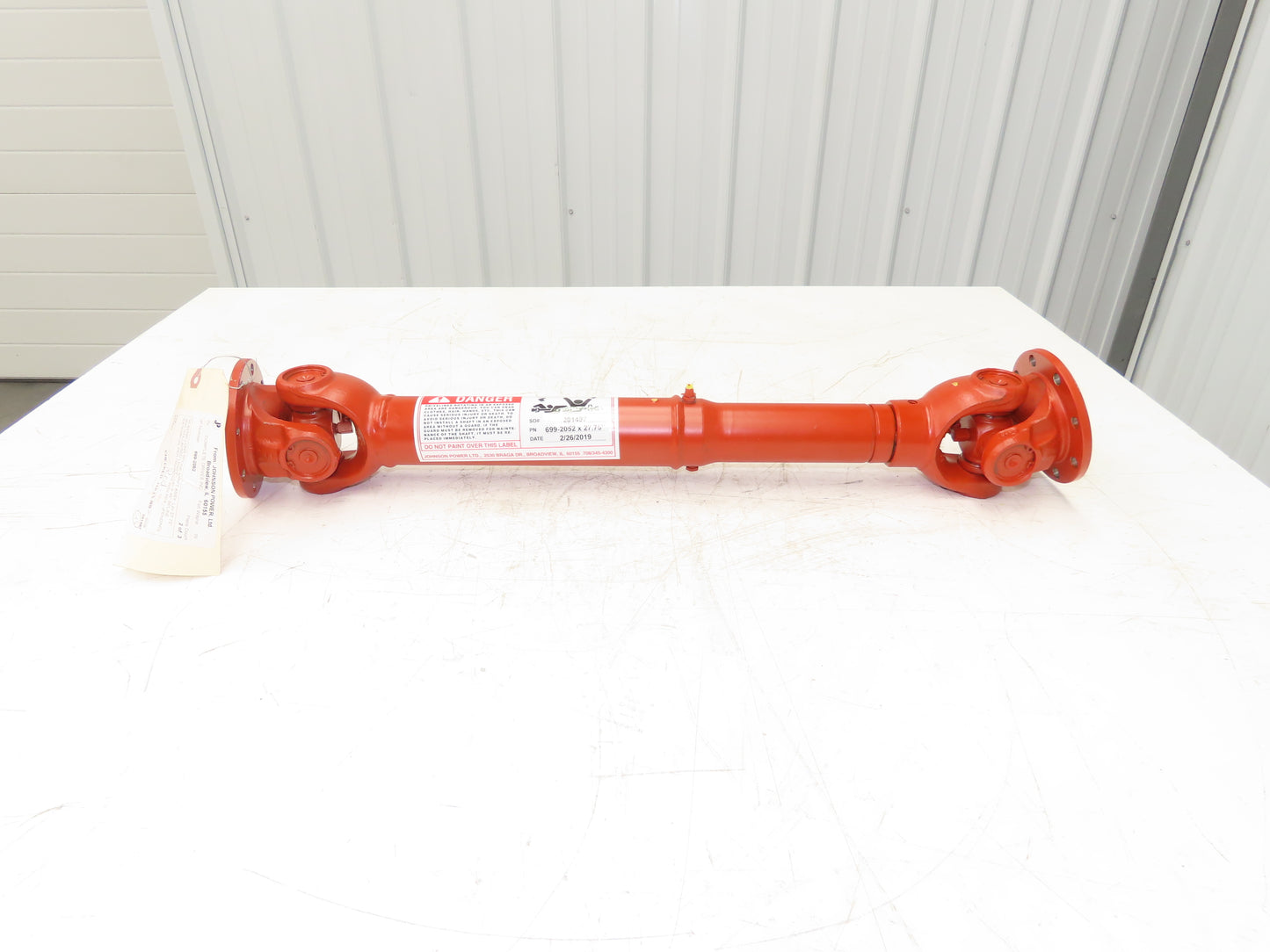 Johnson Power Drive Shaft 27.75"-37.2" Length 4" Slip Yoke U-Joint Both Ends