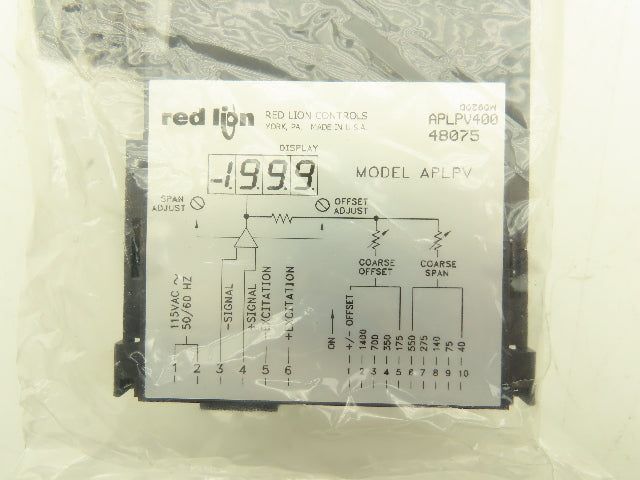 Red Lion APLPV400 Apollo Process Voltmeter 3 1/2 Digit LED Display Module