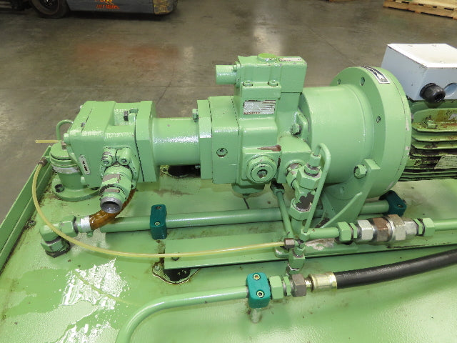 Rexroth 2-Pump Hydraulic Power Unit 55 Gallon Tank 9 GPM 3500 PSI 4Hp 460V 3PH