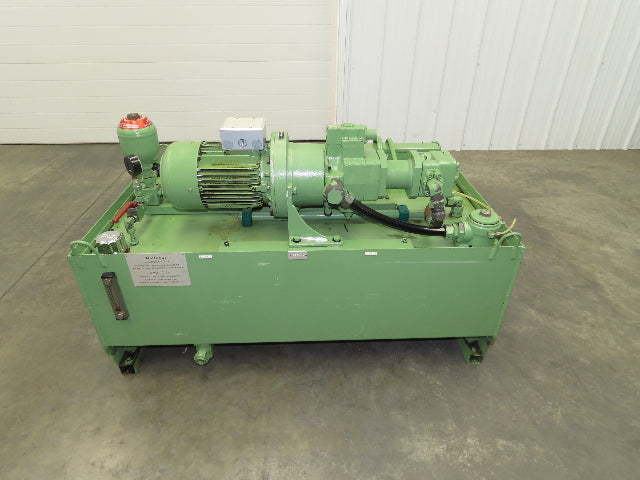 Rexroth 2-Pump Hydraulic Power Unit 55 Gallon Tank 9 GPM 3500 PSI 4Hp 460V 3PH