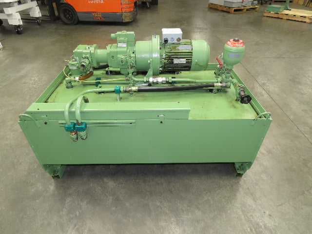 Rexroth 2-Pump Hydraulic Power Unit 55 Gallon Tank 9 GPM 3500 PSI 4Hp 460V 3PH