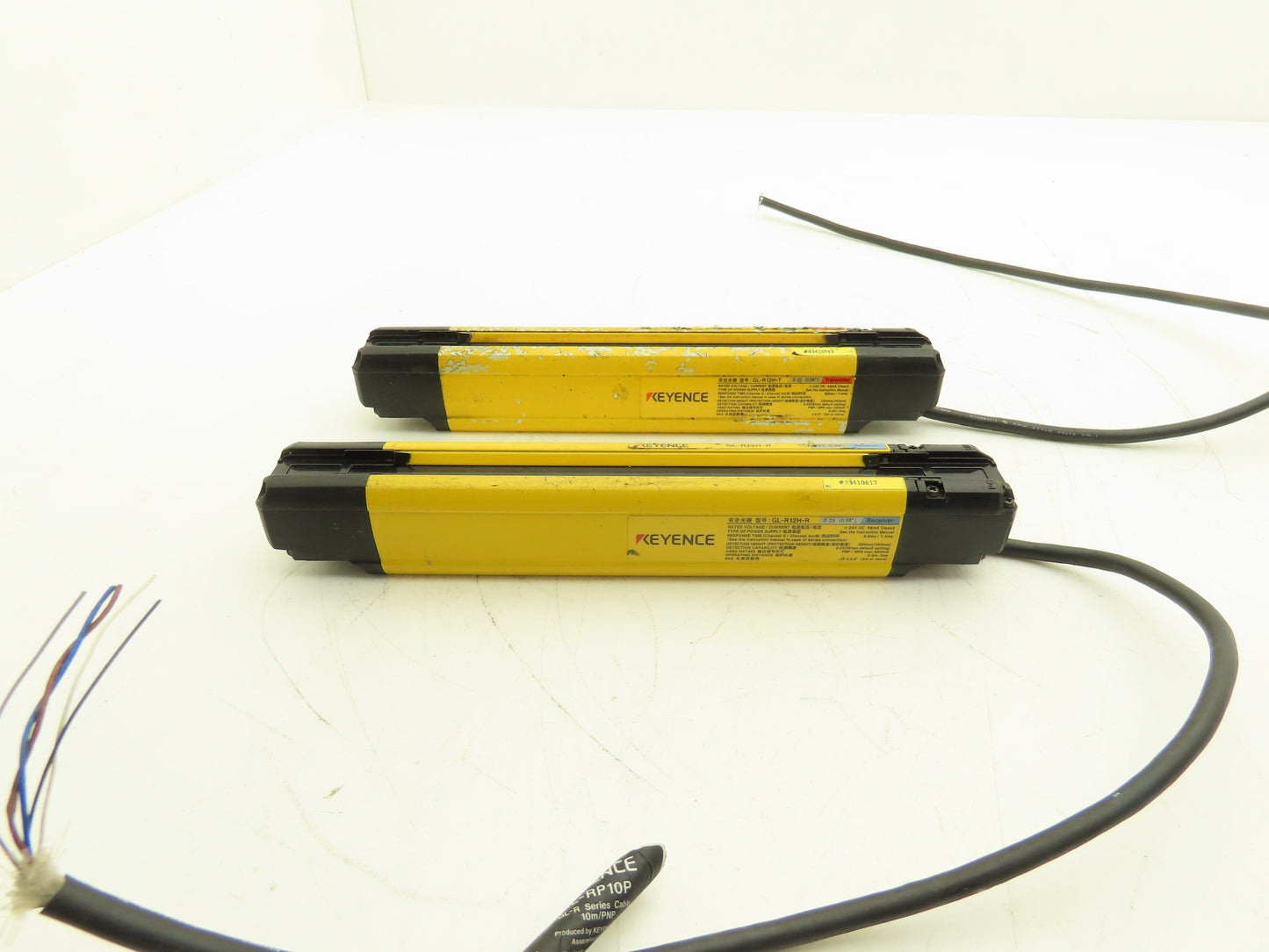 Keyence GL-R12H Safety Light Curtain Transmitter & Receiver Set 25mm x 220mm 15m