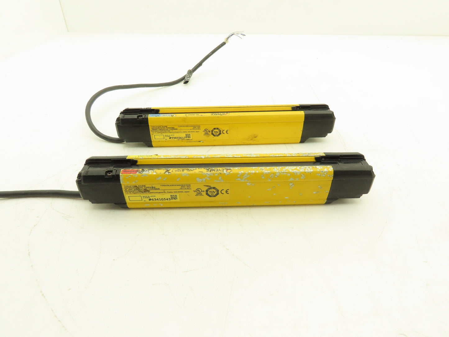 Keyence GL-R12H Safety Light Curtain Transmitter & Receiver Set 25mm x 220mm 15m