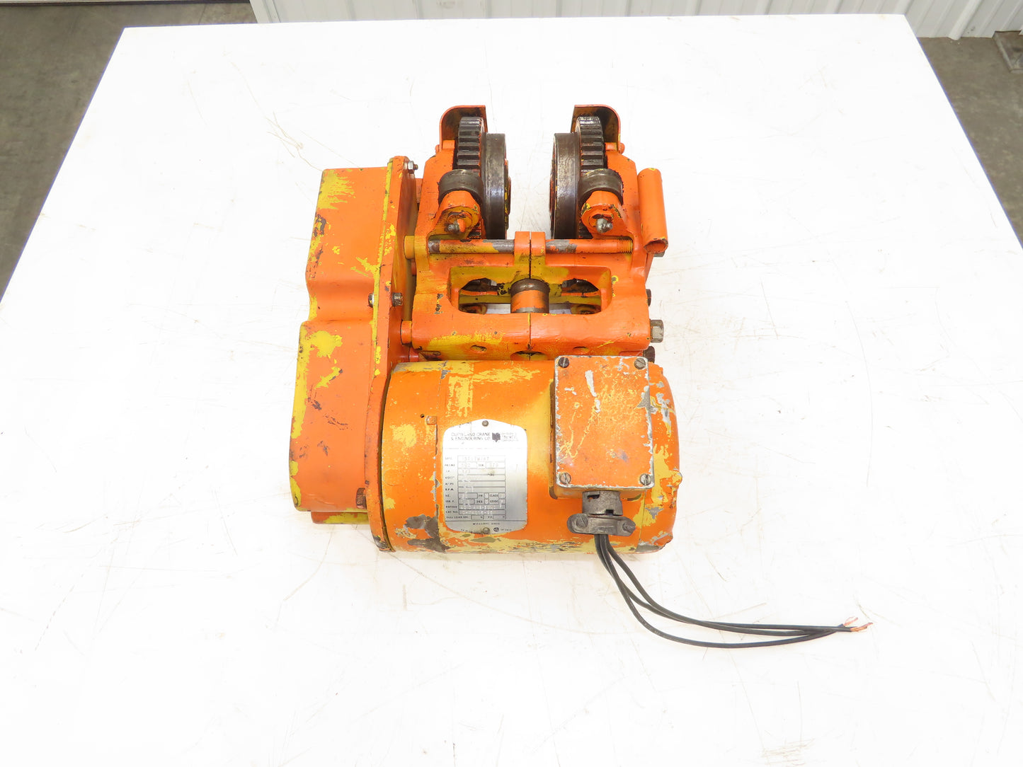 Cleveland Tramrail Bridge Crane Motorized End Truck Belt Drive WA 5" Wheels