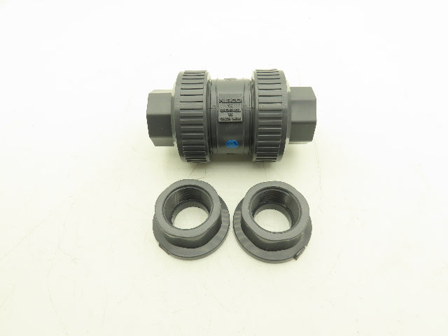 NIBCO U45BC V Check Valve 1 1/4" Chemtrol Body 1 1/2" End Fittings Glue And NPT