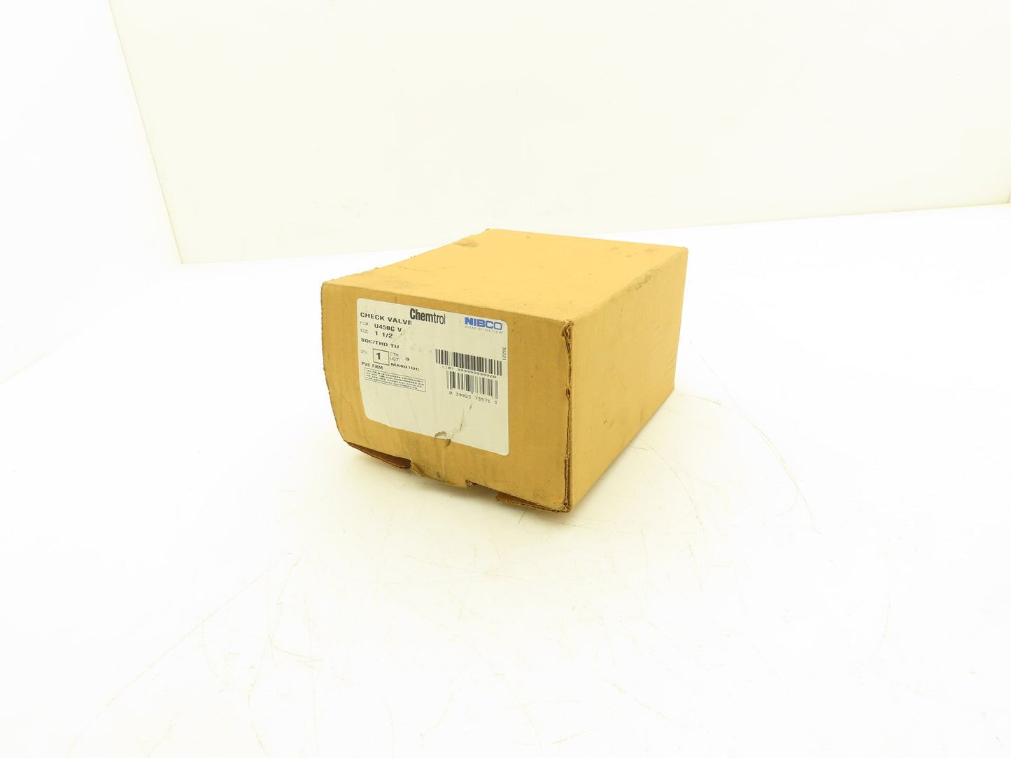 NIBCO U45BC V Check Valve 1 1/4" Chemtrol Body 1 1/2" End Fittings Glue And NPT