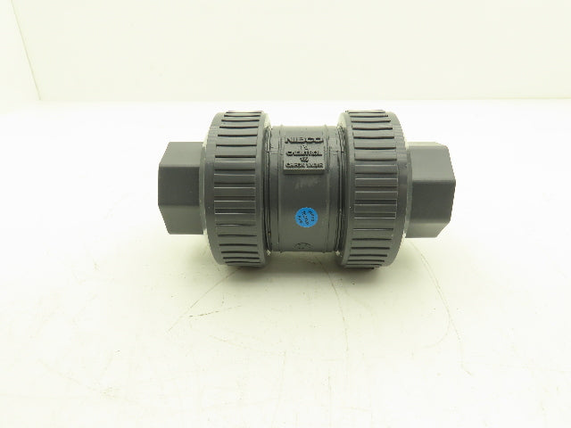 NIBCO U45BC V Check Valve 1 1/4" Chemtrol Body 1 1/2" End Fittings Glue And NPT