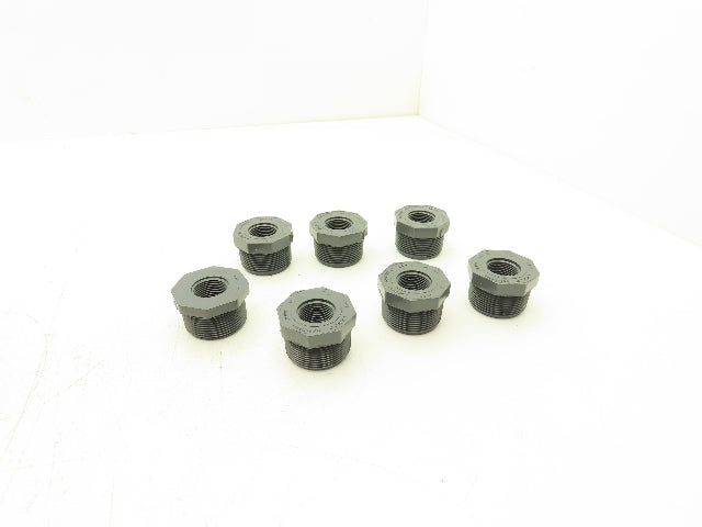 Lasco D2464 Pipe Fitting Adapter 3/4" NPT 1-1/2" NPT Schedule 80 PVCI Lot of 7
