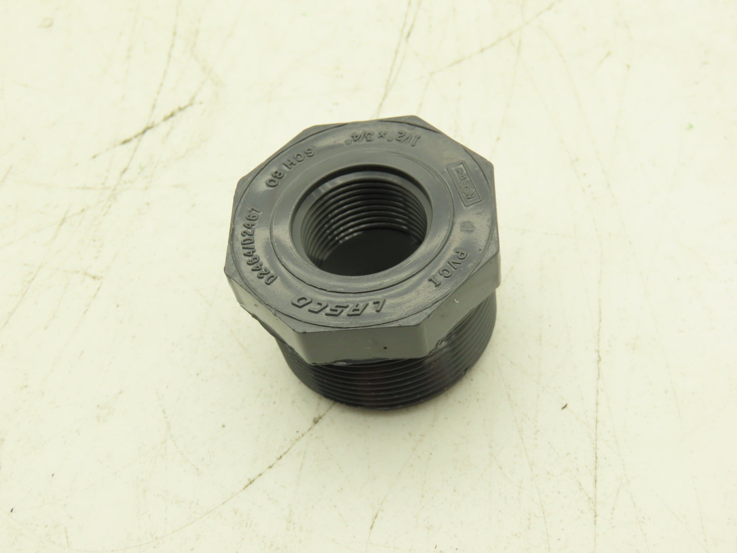 Lasco D2464 Pipe Fitting Adapter 3/4" NPT 1-1/2" NPT Schedule 80 PVCI Lot of 7