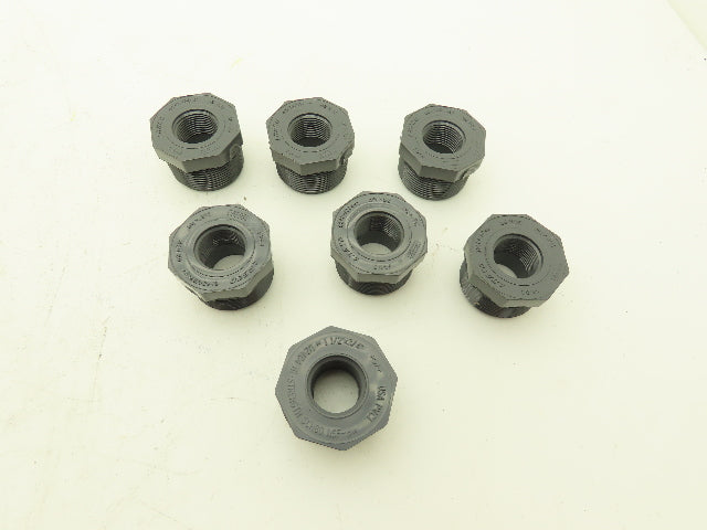 Lasco D2464 Pipe Fitting Adapter 3/4" NPT 1-1/2" NPT Schedule 80 PVCI Lot of 7