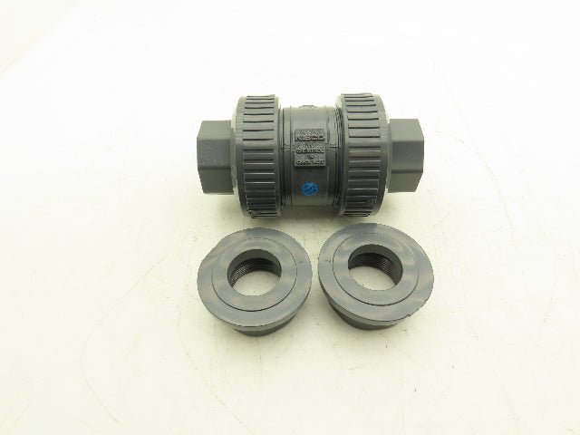 NIBCO U45BC V Check Valve 1 1/4" Chemtrol Body 1 1/2" End Fittings Glue And NPT