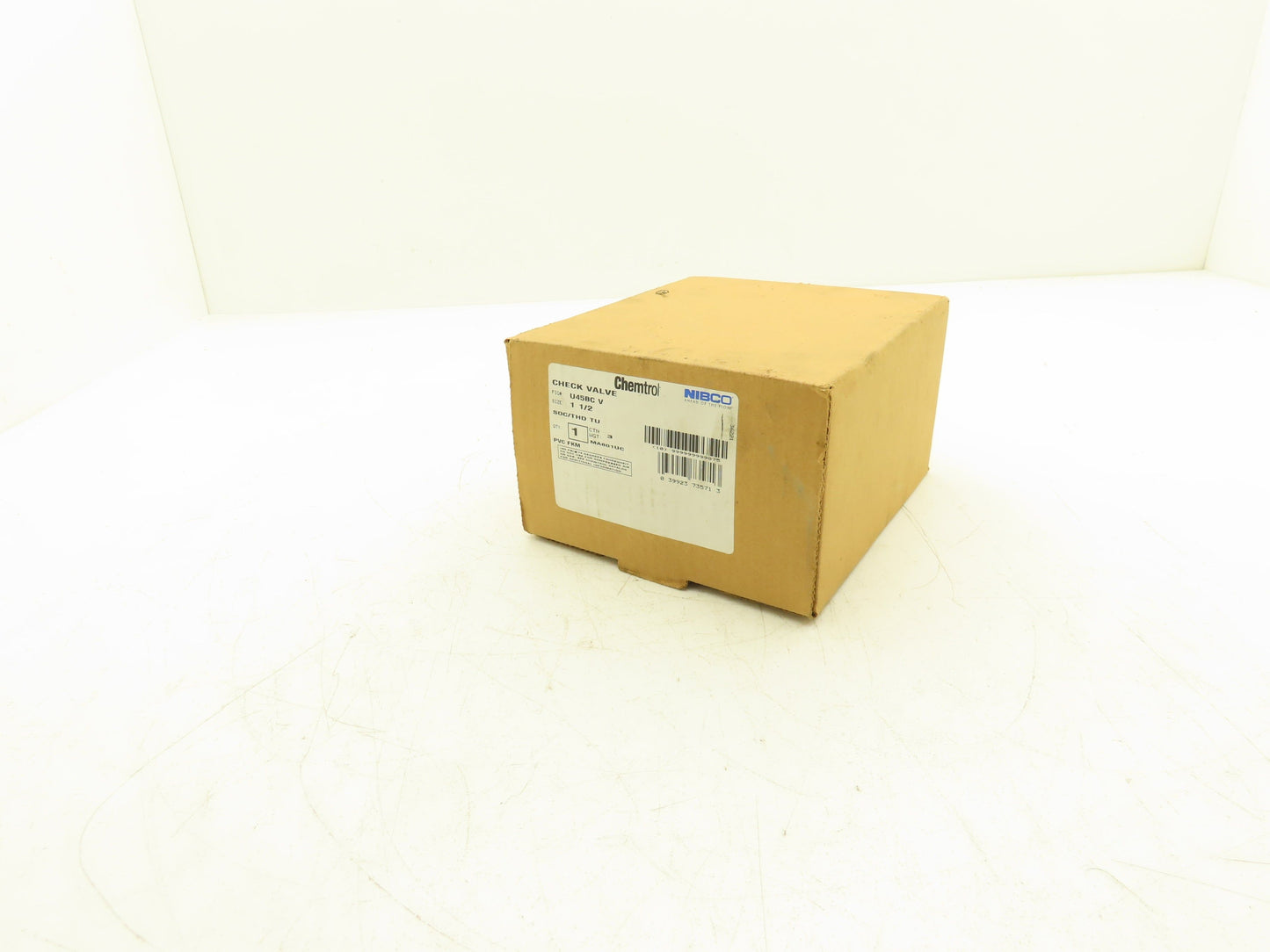 NIBCO U45BC V Check Valve 1 1/4" Chemtrol Body 1 1/2" End Fittings Glue And NPT