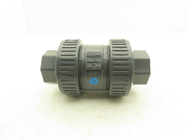 NIBCO U45BC V Check Valve 1 1/4" Chemtrol Body 1 1/2" End Fittings Glue And NPT