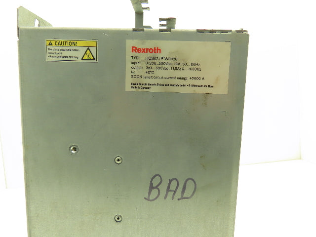 Rexroth HCS02.1E-W0028 IndraDrive C Servo Drive 3PH 200-500VAC 13A 530VAC Parts
