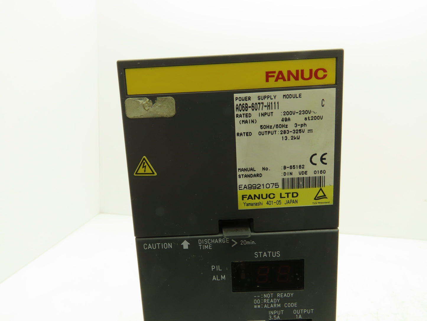 Fanuc A06B-6077-H111 Power Supply Module 200-230V 49A In 283-325V 13.2kW Out