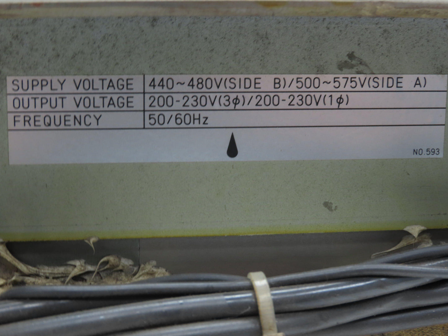 Fanuc A80L-0026-0033 Transformer 8.5kVA 3Ph HV 440-480/500-575 LV 200-230 60Hz