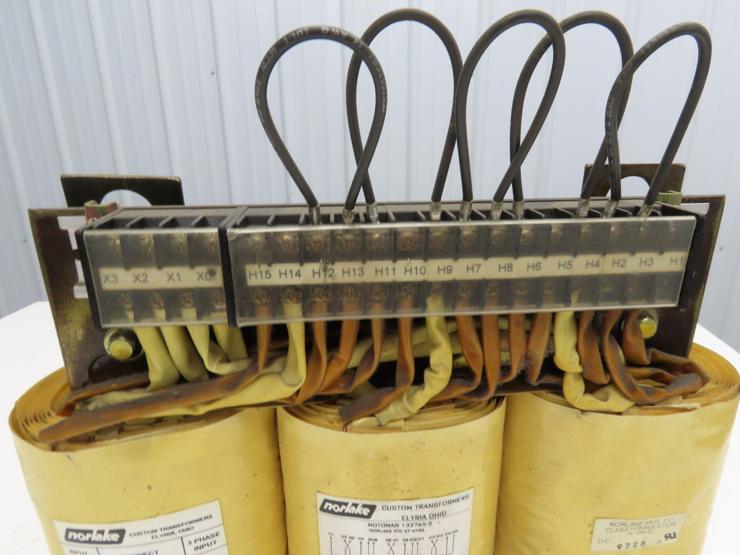 Motoman 132765-3 Stepdown Transformer 4.5kVA 3Ph HV 240/480/575 LV 208
