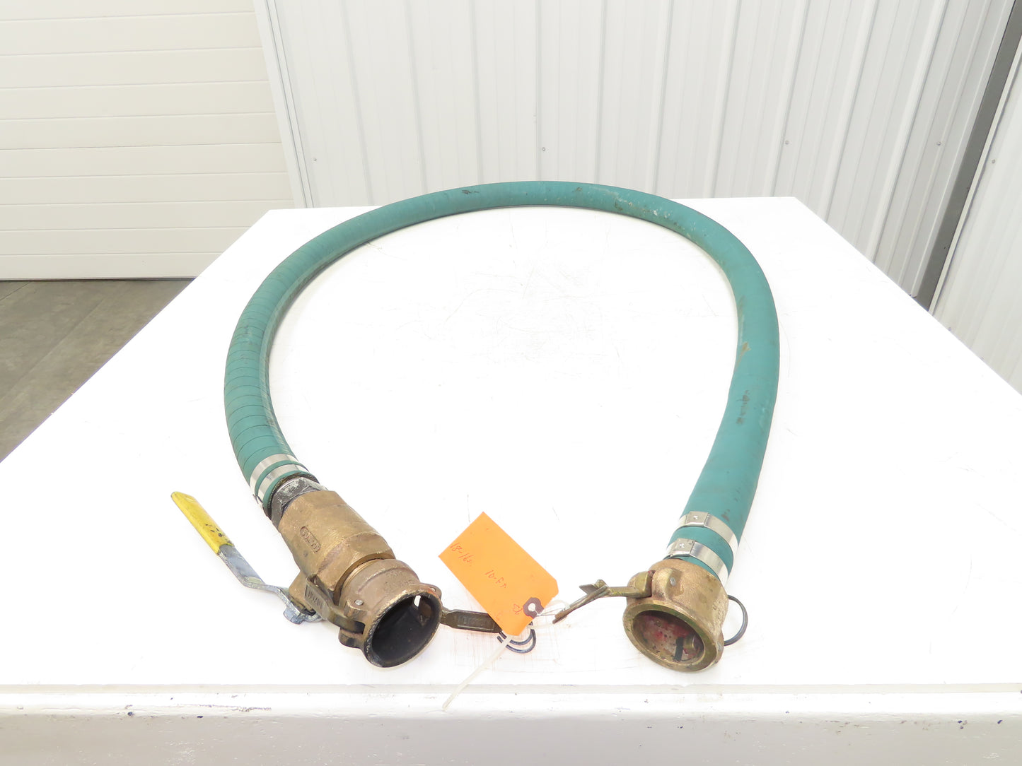 Boston 1.5"x 10' Chemical Transfer Hose Green Polyethylene Camlok Ends