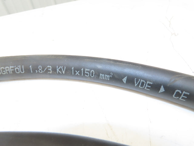 Cable Power Ground Lead 5' 300MCM 150mm² 1000V Crimped Terminal Ends Lot of 2