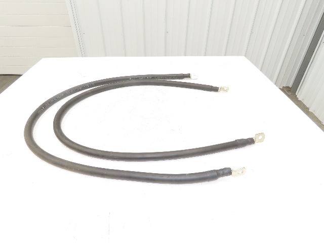Cable Power Ground Lead 5' 300MCM 150mm² 1000V Crimped Terminal Ends Lot of 2