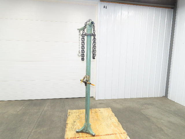 Lincoln 1709 Pneumatic Pump Hoist 6'-9' Lift Range 400Lbs Floor Mount
