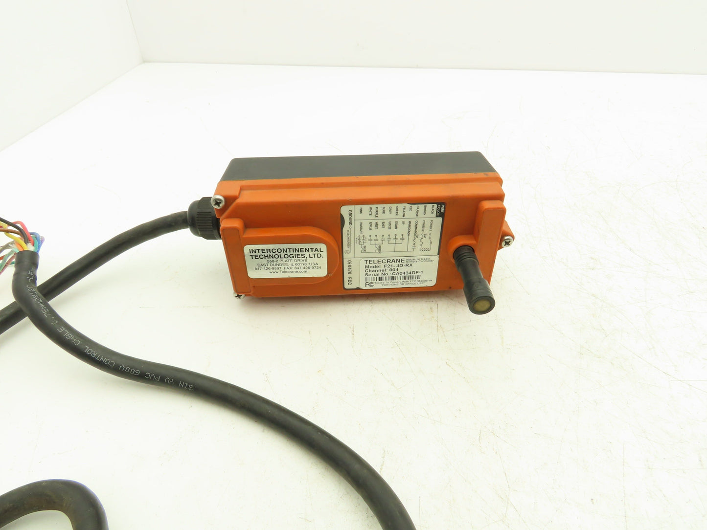 Telecrane F21-4D-RX Wireless Crane Remote Control Receiver Channel 4