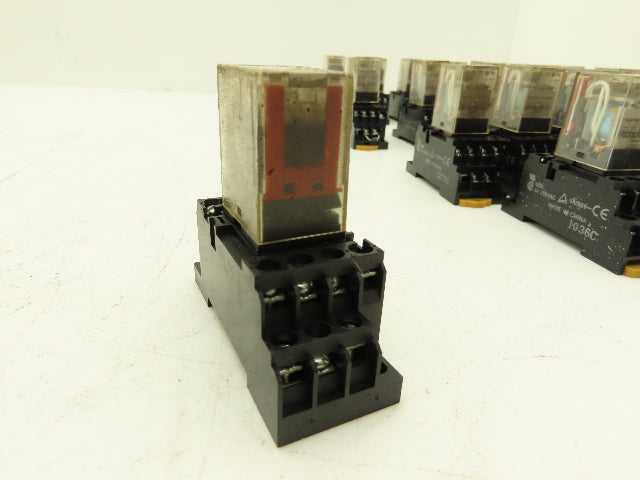 Omron MY4 PYF14A-E Relay Unit With Base 24VDC Coil Lot of 26