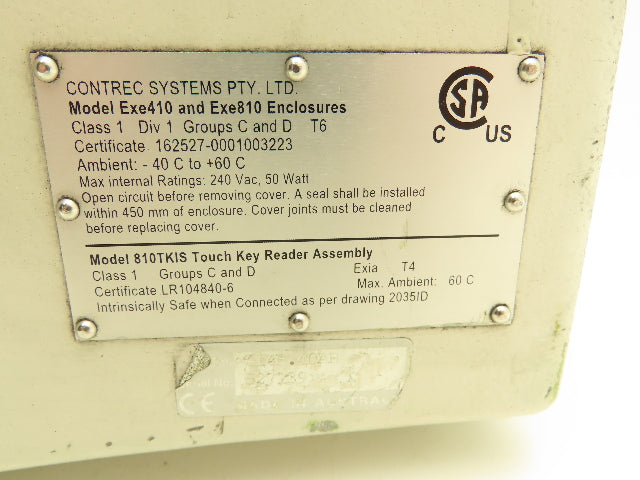 Contrec 414 Flow Meter Batch Controller 414B.40AB / 810TKIS / Exe410