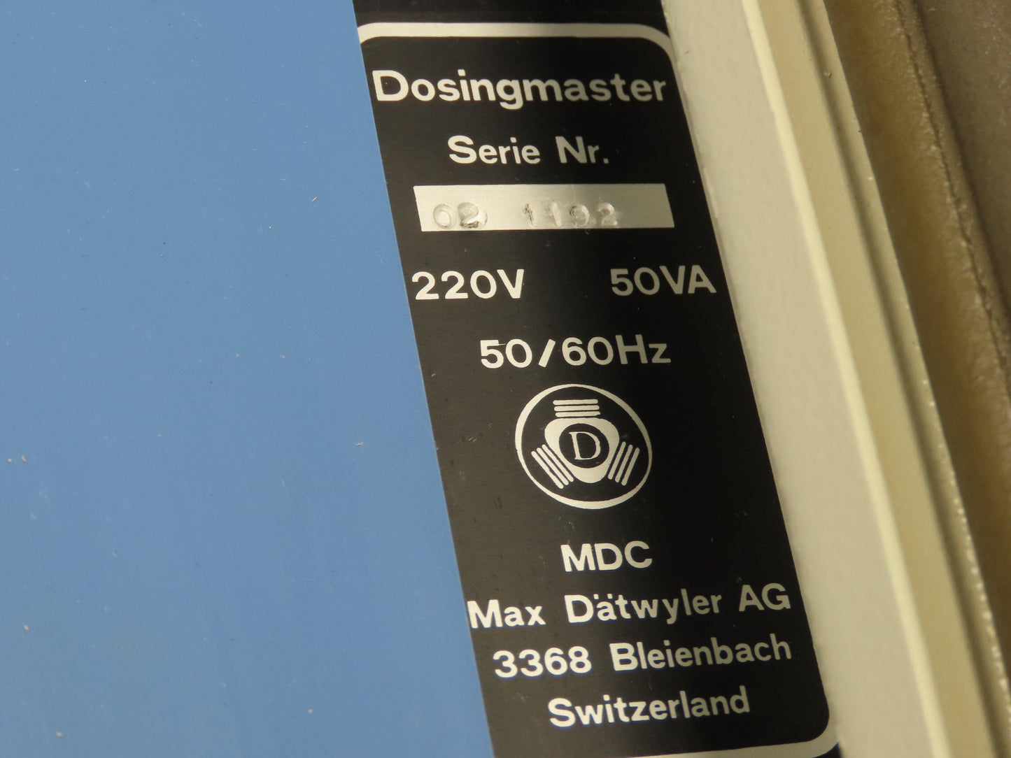 Max Dätwyler Dosingmaster Dosing Pump Controller 220v 50hz 1ph