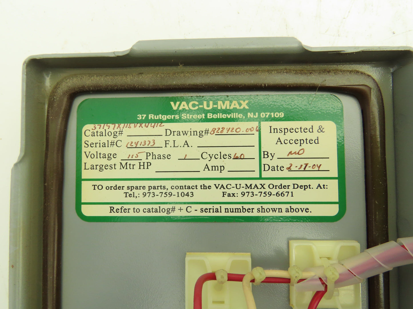 Vac-u-max 37197 Vacuum Power Control Module 115V 1Ph