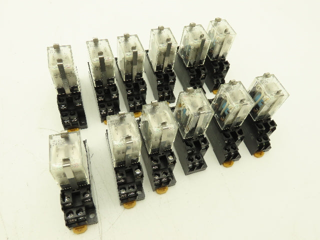 Omron MY2N-D2 Socket Relay 24VDC With Base PYF08A-E Lot Of 12