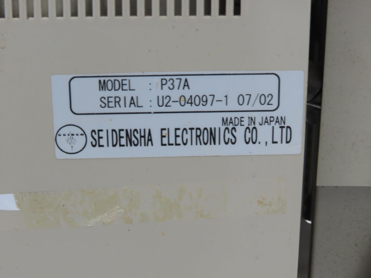 Seidensha P37A Ultrasonic Welder Head Unit Only 1/4 X 2.5" Tip