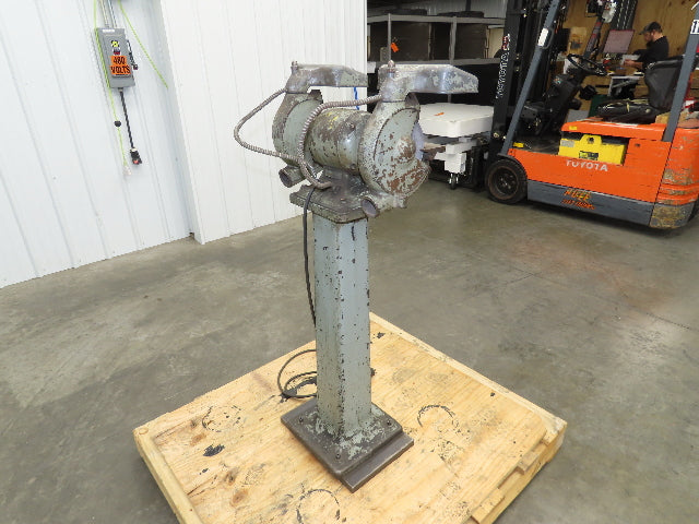 Delta Rockwell Bench Grinder 1960 Vintage Pedestal 1/2 HP 7" 3450 RPM 110V