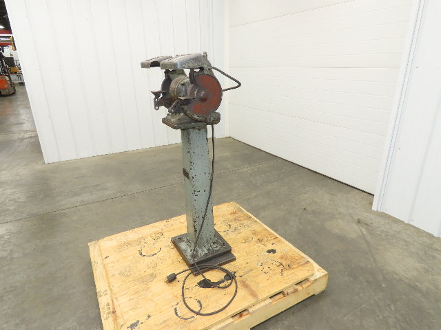 Delta Rockwell Bench Grinder 1960 Vintage Pedestal 1/2 HP 7" 3450 RPM 110V