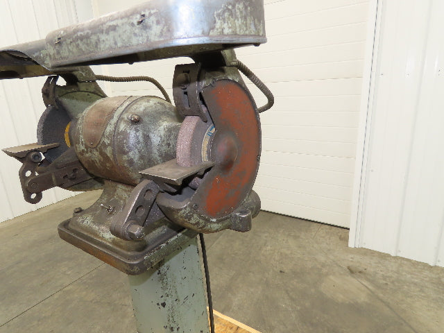 Delta Rockwell Bench Grinder 1960 Vintage Pedestal 1/2 HP 7" 3450 RPM 110V