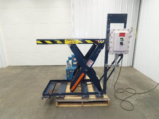 Explosion Proof Hydraulic Scissor Lift Table 2000lb 36" Travel 24x48" Top 1Ph