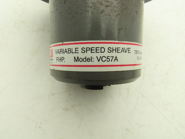 TB Woods VC57A Variable Speed Sheave FHP 5/8" Bore