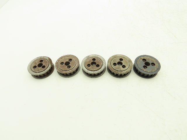 Timing Pulley 3/8" Pitch 18 Tooth 1/2" W 1/2" Bore Lot of 5